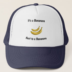 Het is een bananen trucker pet
