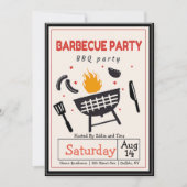 Het is een Barbecue Party Kaart (Voorkant)