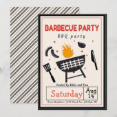Het is een Barbecue Party Kaart (Voorkant / Achterkant)
