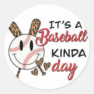 Het is een Baseball Kinda Day │ Soccer │ Sports Ronde Sticker