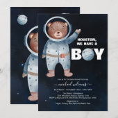 Het is een beer baby shower. kaart (Voorkant / Achterkant)