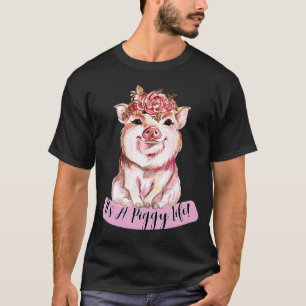 Het is een biggenleven Cute Farmhouse Style Varken T-shirt