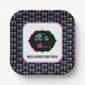 Het is een..Blauw en Roze Genderonthulling Papieren Bordje (Voorkant)