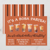 Het is een Boba Partea! Kinderen verjaardagsfeestj Kaart (Voorkant / Achterkant)
