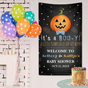 Het is een Boo-y! Kleine Pompoen Halloween Baby Sh Spandoek