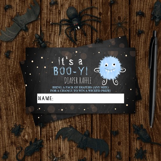 Het is een Boo-y! Little Monster Halloween Baby sh Informatiekaartje