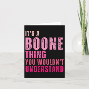 Het is een Boone-ding dat je niet zou begrijpen vi Kaart