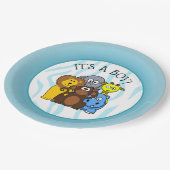 Het is een Bord dierentuin van het Baby shower Bor (Gekanteld)