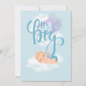Het is een 'boy baby Announcement Card' Aankondiging (Voorkant)