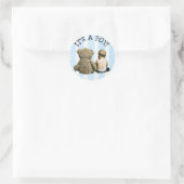 Het is een Boy, Baby en Teddy Bear Sticker (Tas)