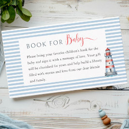 Het is een Boy Baby shower Books voor Baby Informatiekaartje