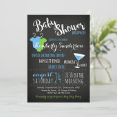 Het is een Boy Baby shower Brunch Party Invitation Kaart (Staand voorkant)