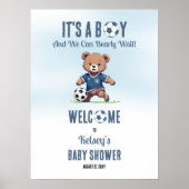 Het is een Boy Bearly Wait Soccer Player Baby show Poster (Voorkant)