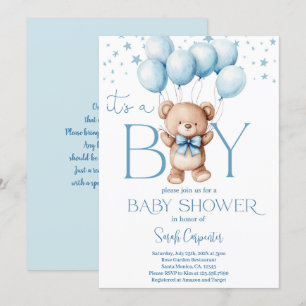 Het is een Boy Beer Baby shower Boy Invitation Kaart