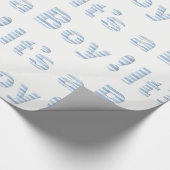 HET IS EEN BOY!  Blauw en wit BABY SHOWER Cadeaupapier (Hoek)