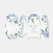 Het is een Boy Blue Hydrangea Botanisch Baby showe Bedankdoosjes (Uitgevouwen)