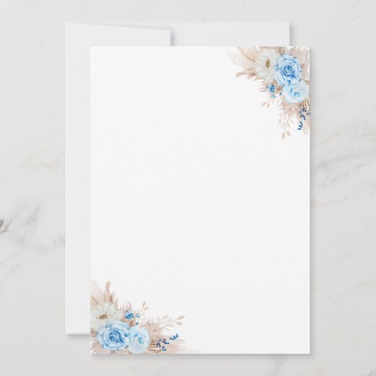 Het is een Boy Blue Pumpkin Baby shower Kaart (Achterkant)