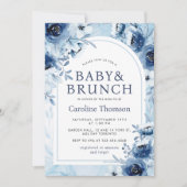 Het is een Boy Blue Roos Baby shower Brunch Kaart (Voorkant)