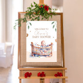 Het is een Boy Boho Bassinet Baby shower Poster