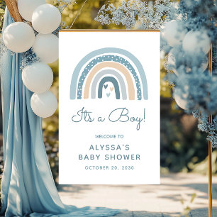 Het is een Boy Boho Rainbow Baby shower Welkom Poster