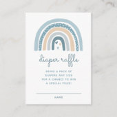 Het is een Boy Boho Rainbow Diaper Raffle Informatiekaartje (Voorkant)