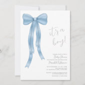 Het is een Boy Bow Baby shower Kaart (Voorkant)