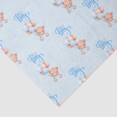 Het is een Boy Cute Teddy Bear Speelgoed met ballo Tissuepapier (Detail)