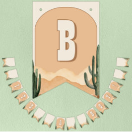 Het is een Boy Desert Cactus Southwestern Baby sho Vlaggetjes