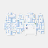 Het is een Boy Elephant Balloon Blue Baby shower Bedankdoosjes (Uitgevouwen)