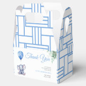 Het is een Boy Elephant Balloon Blue Baby shower Bedankdoosjes (Geopend)