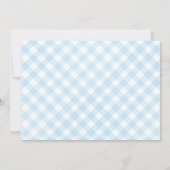 Het is een Boy Gingham Baby shower Kaart (Achterkant)