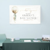 Het is een Boy Gold Balloon Baby shower Spandoek (Beurs)