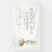 Het is een Boy Gold Balloon Baby shower Spandoek (Verticaal)