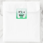 Het is een Boy Green Baby shower Stickers (Tas)