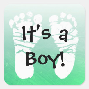 Het is een Boy Green Baby shower Stickers