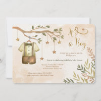 Het is een Boy Herfst Baby Shower Uitnodigingen