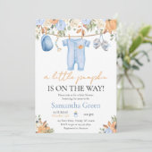 Het is een Boy Herfst Clothes Little Pumpkin Baby  Kaart (Staand voorkant)