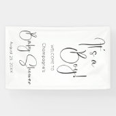 Het is een Boy Modern Script-Baby shower Spandoek (Horizontaal)