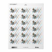 Het is een Boy Rocking Horse Baby shower adreslabe Etiket (Full Sheet)