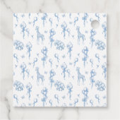 Het is een Boy Safari Animal Blue Balloon Baby sho Bedankjes Labels (Achterkant)