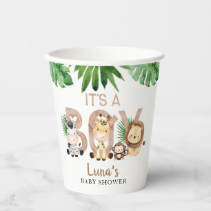 Het is een Boy Safari Baby shower Paper Cups Papieren Bekers
