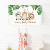 Het is een Boy Safari Baby shower Spandoek (Insitu)