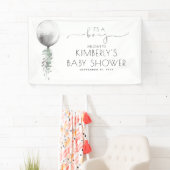 Het is een Boy Silver Balloon Baby shower Banner (Insitu)
