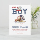 Het is een Boy Sport Baseball thema Baby shower Kaart (Staand voorkant)