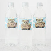 Het is een Boy, Teddy Bear Baby shower Waterfles Etiket (Flessen)