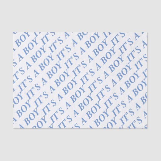 HET IS EEN BOY-tissuepapier (blauw) Tissuepapier (Voorkant)