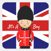 Het is een Boy Union Jack Theme Baby shower