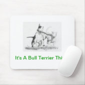 Het is een bull Terrier Ding. Muismat (Met muis)