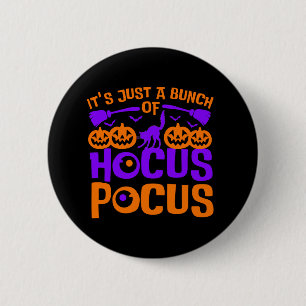 Het is een bundel Hocus Pocus Halloween T-Shirt Ronde Button 5,7 Cm
