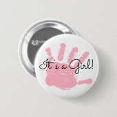 Het is een Button van de New Baby Birth Announceme (Voorkant /achterkant)